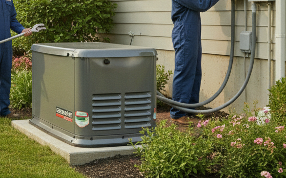 electrical generator installation home.