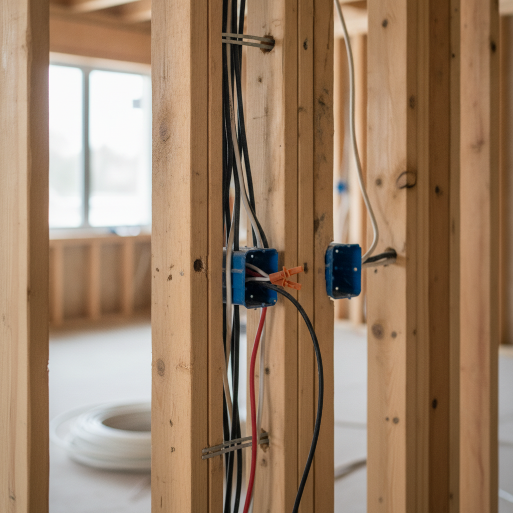 residential electrical wiring. no people